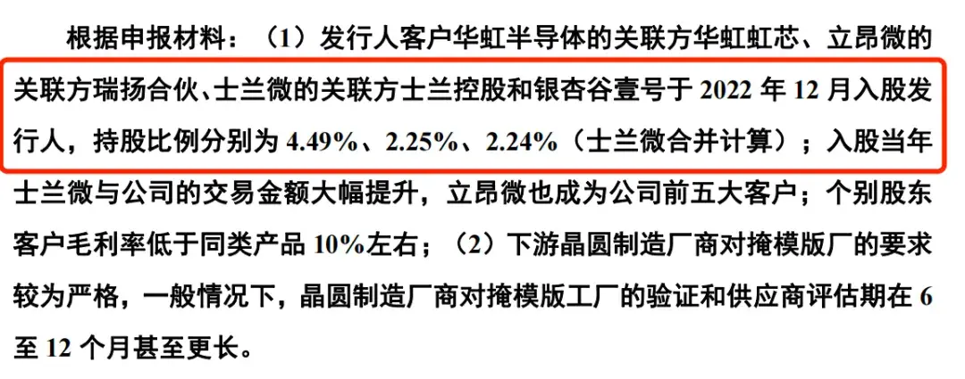 龙图光罩前董秘曾被监管警示，大客户关联方突击入股