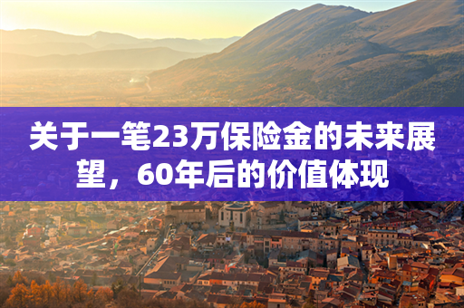 关于一笔23万保险金的未来展望，60年后的价值体现