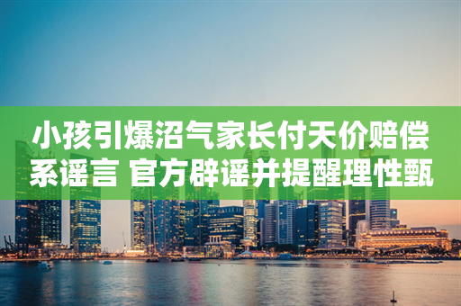 小孩引爆沼气家长付天价赔偿系谣言 官方辟谣并提醒理性甄别言论