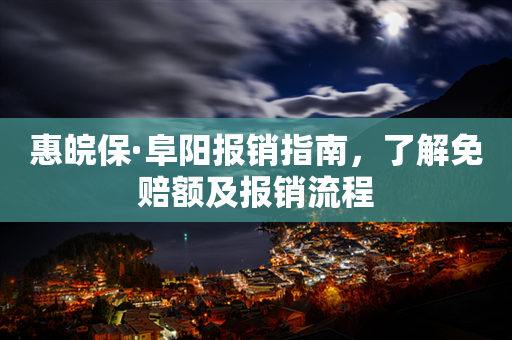 惠皖保·阜阳报销指南，了解免赔额及报销流程