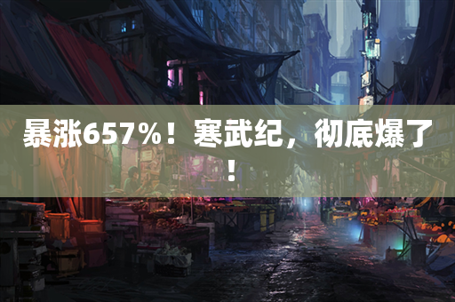 暴涨657%！寒武纪，彻底爆了！