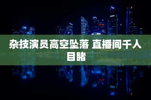 杂技演员高空坠落 直播间千人目睹