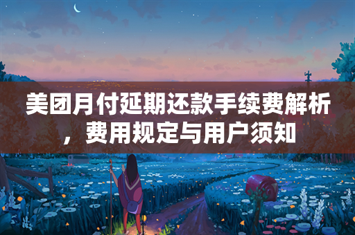 美团月付延期还款手续费解析，费用规定与用户须知