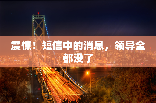 震惊！短信中的消息，领导全都没了